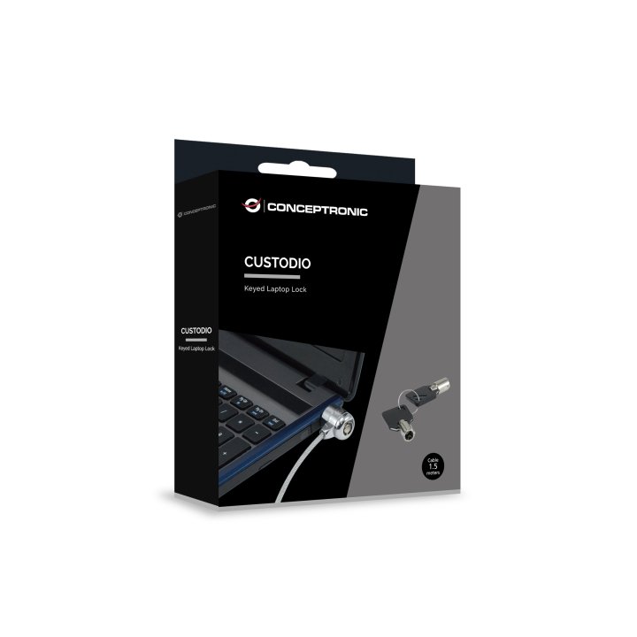 Cable De Seguridad Conceptronic Con Llave 1.5m