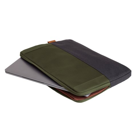 Funda Universal Trust Lisboa 25247 Soft Sleeve Color Negro verde Para Tablets portatiles Hasta 16"