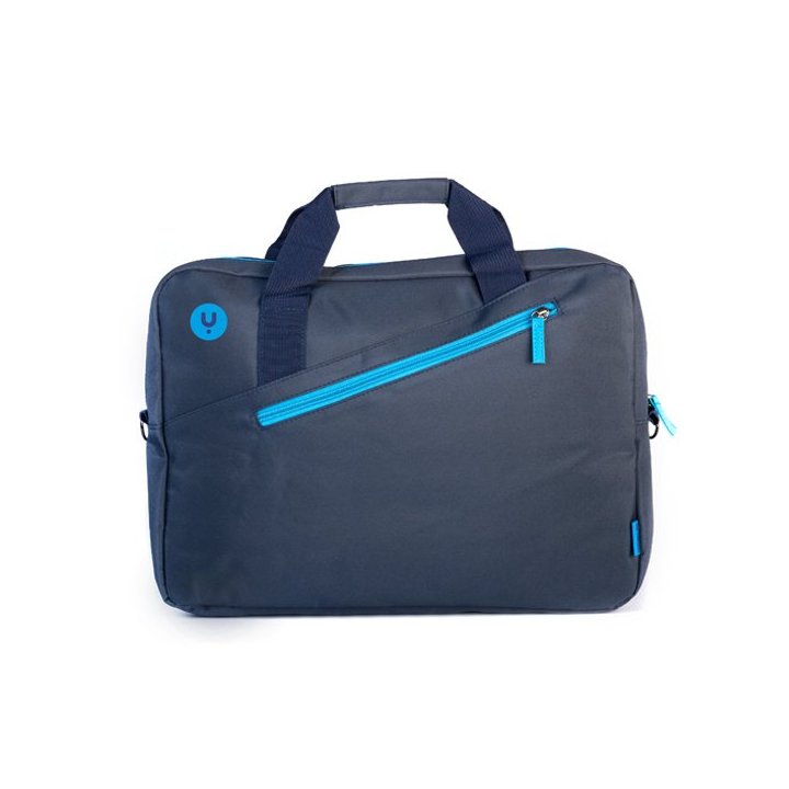 Maletin Ngs Ginger 15.6" Bolsillo Exterior Acolchado Color Azul Marino Detalles Turquesa