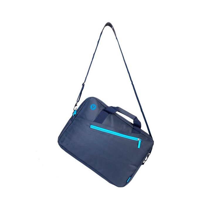 Maletin Ngs Ginger 15.6" Bolsillo Exterior Acolchado Color Azul Marino Detalles Turquesa