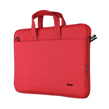 Maletin Trust Bologna Eco Para Portatiles Hasta 16" - Compartimento Principal Acolchado - Color Rojo 24449 2