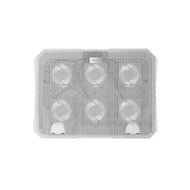 Base De Refrigeracion Para Portatiles Mars Gaming Mnbc23w Con Soporte De Movil tablet 6xfans White