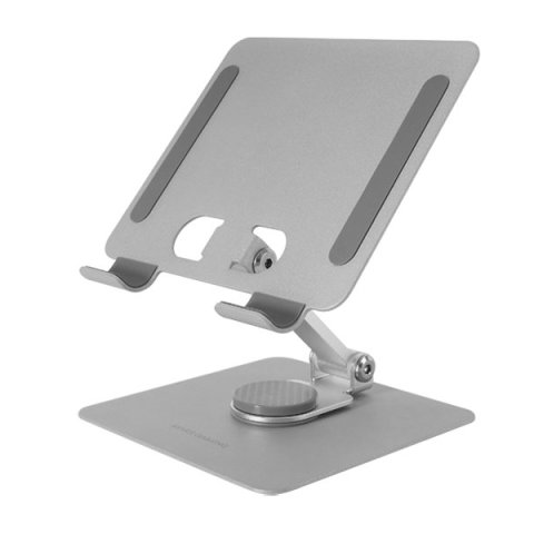 Soporte De Mesa Para Tablet Mars Gaming Marstw Color Blanco Plegable Rotacion 360º Ajuste De Altura Y Angulo De Visualizacion
