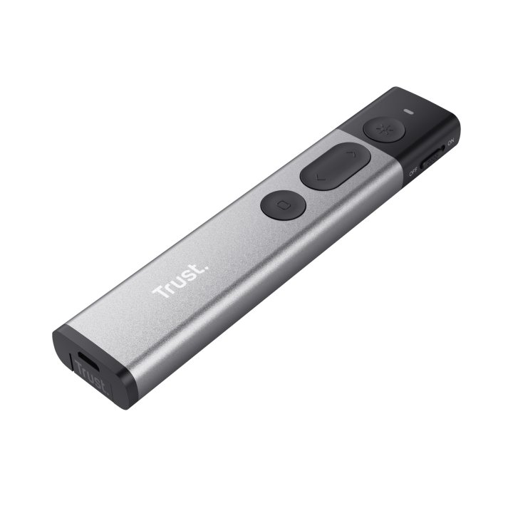 Presentador Inalambrico Trust Wireless - Laser Class 2 Color Rojo - Micro Receptor Inalambrico Color Del Mando Gris 23333