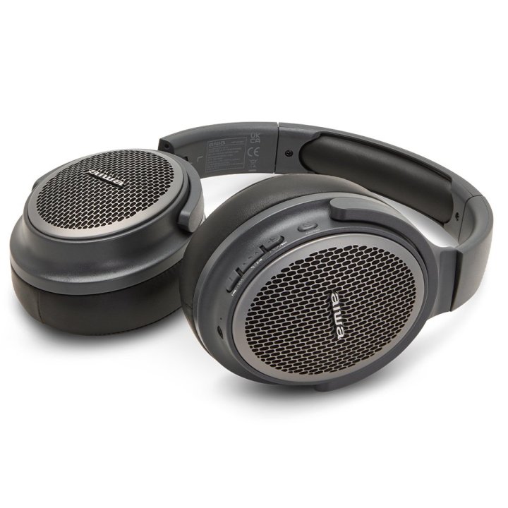 Headset Bluetoot Aiwa Hst-250bt tn Bt 5.0 Microfono Integrado Sistema De Atenuacion De Ruido Entrada Aux 3.5mm Ranura Microsd