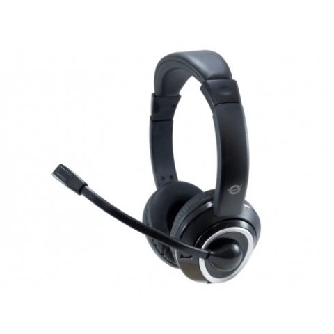 Headset Conceptronic Polona Conexion Jack 3.5mm Microfono Flexible Control De Volumen Incluye Adaptador 1 A 2 Jacks 3.5mm Col