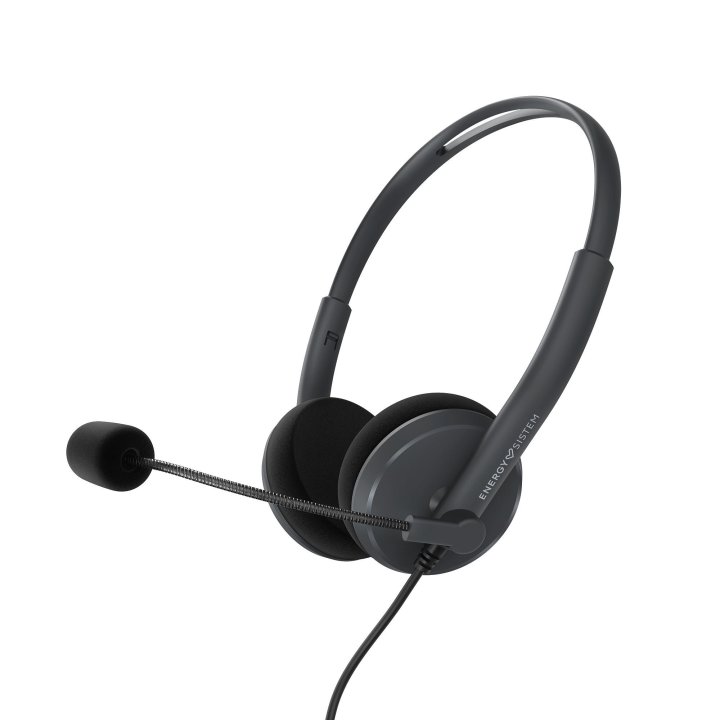 Headset Energy Sistem Office 2+ Anthracite Diadema Ajustable Microfono Retractil Jack 3.5mm Y Adaptador Pc mac - Oferta_movin