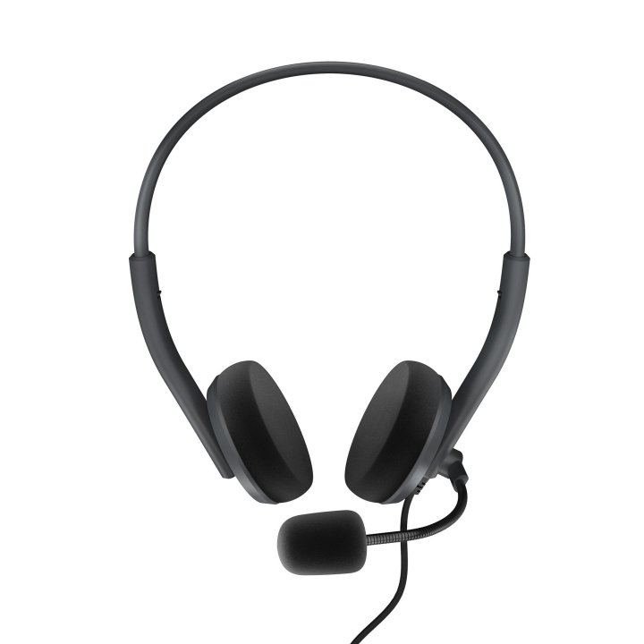 Headset Energy Sistem Office 2+ Anthracite Diadema Ajustable Microfono Retractil Jack 3.5mm Y Adaptador Pc mac - Oferta_movin