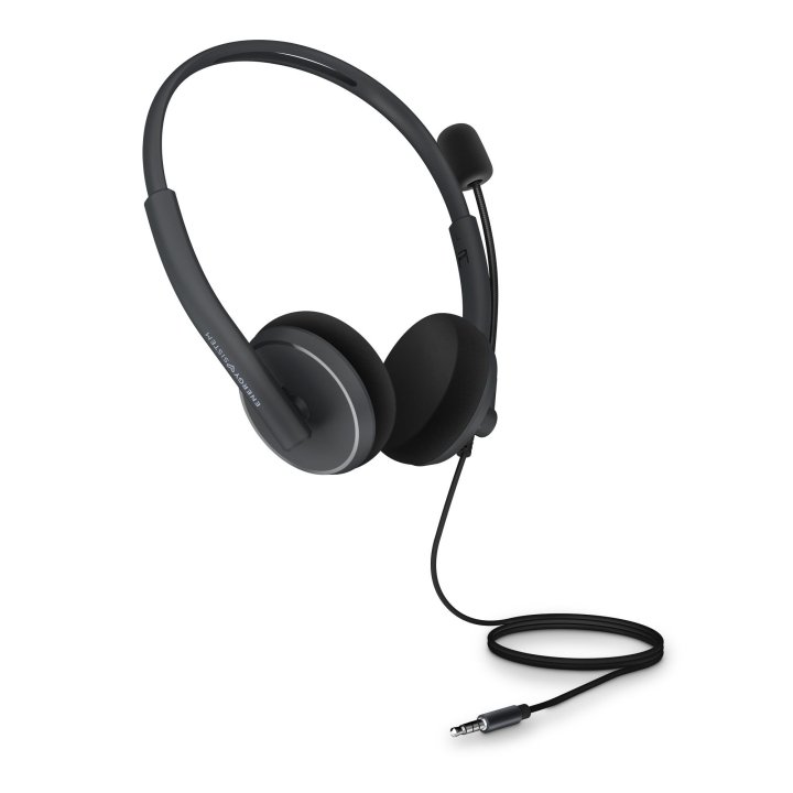Headset Energy Sistem Office 2+ Anthracite Diadema Ajustable Microfono Retractil Jack 3.5mm Y Adaptador Pc mac - Oferta_movin