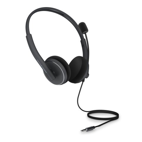 Headset Energy Sistem Office 2+ Anthracite Diadema Ajustable Microfono Retractil Jack 3.5mm Y Adaptador Pc mac - Oferta_movin
