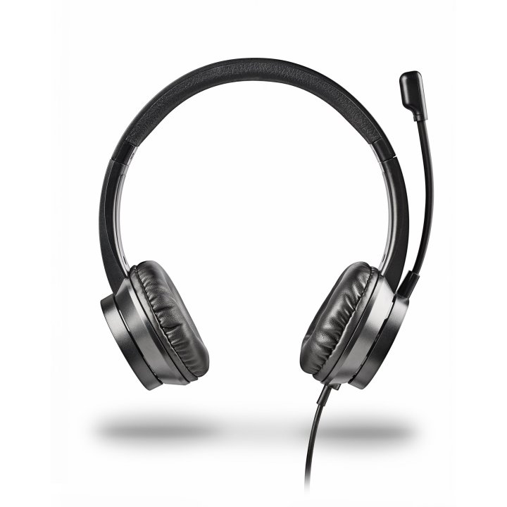 Headset Ngs Msx11 Pro Estereo 20hz 105db Jack 3.5+adaptador Doble Negro Brillo
