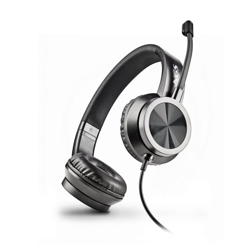 Headset Ngs Msx11 Pro Estereo 20hz 105db Jack 3.5+adaptador Doble Negro Brillo