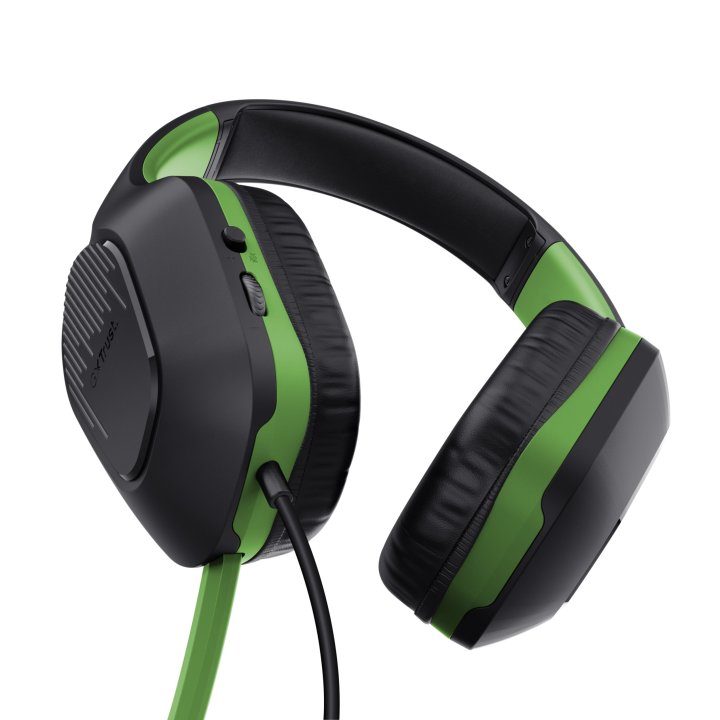 Headset Trust Gaming Gxt 415x Zirox Xbox Ligeros, Microfono Plegable, Negro verde 24994