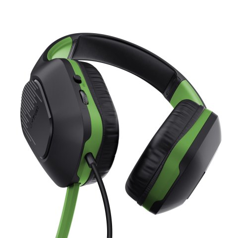 Headset Trust Gaming Gxt 415x Zirox Xbox Ligeros, Microfono Plegable, Negro verde 24994