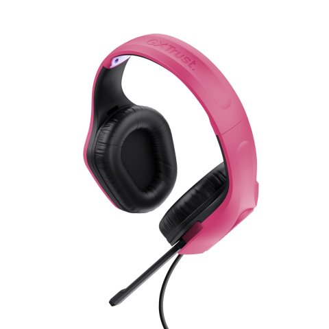 Headset Trust Gaming Gxt 415p Zirox Ligeros, Microfono Plegable, Pink 24992