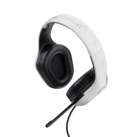Headset Trust Gaming Gxt 415w Zirox Ligeros, Microfono Plegable, Blancos 25147