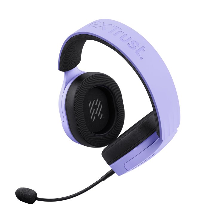 Headset Trust Gaming Gxt 489 Morado Fayzo 25301 Microfono Desmontable Plegable Cable Trenzado 1,2m Jack 3.5mm Control Remoto