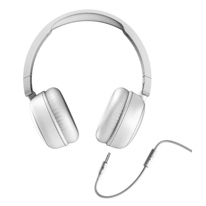 Headset Energy System Funvibe Cable Extraible Jack 3.5 Con Microfono Integrado Color Blanco