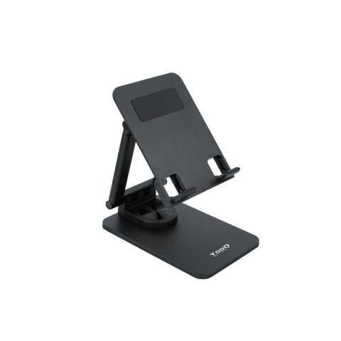 Soporte De Sobremesa Para Tablet Tooq Ph-hermes-ha Hasta 12.9 Rotacion 360 Ajustable Plegablecolor Negro