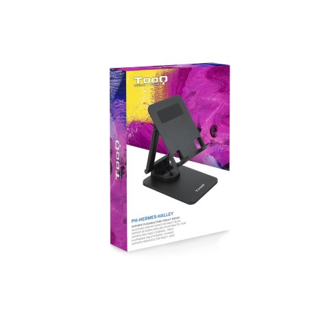 Soporte De Sobremesa Para Tablet Tooq Ph-hermes-ha Hasta 12.9 Rotacion 360 Ajustable Plegablecolor Negro