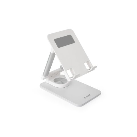 Soporte De Sobremesa Para Tablet Tooq Ph-hermes-luna Hasta 12.9 Rotacion 360 Ajustable Plegablecolor Blanco