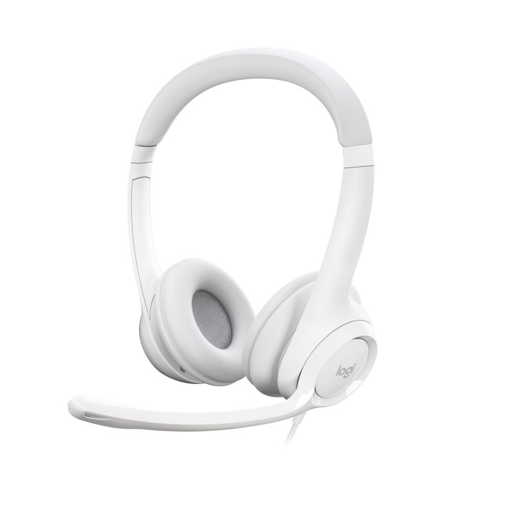 Headset Logitech H390 Microfono Con Supresion De Ruido Usb Color Blanco P n  981-001286
