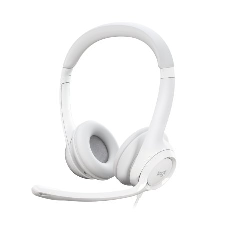 Headset Logitech H390 Microfono Con Supresion De Ruido Usb Color Blanco P n  981-001286