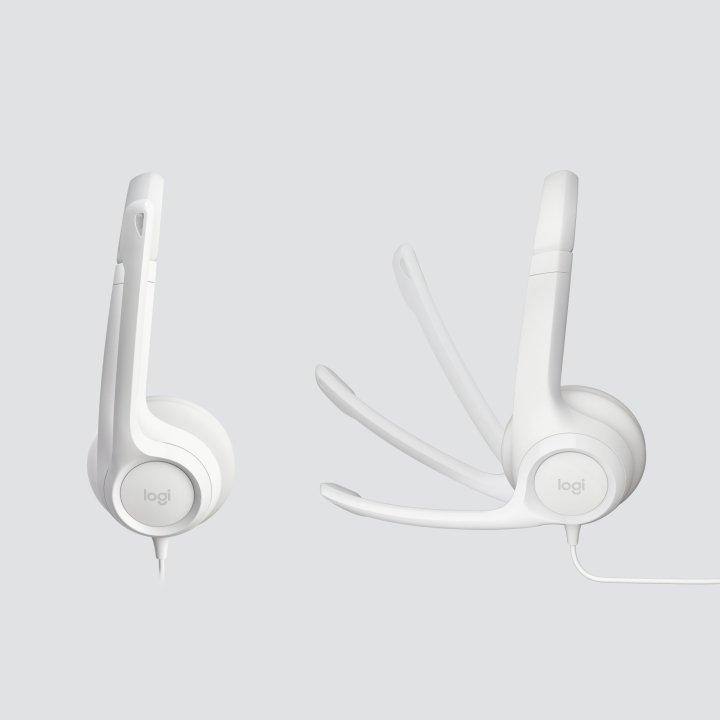 Headset Logitech H390 Microfono Con Supresion De Ruido Usb Color Blanco P n  981-001286