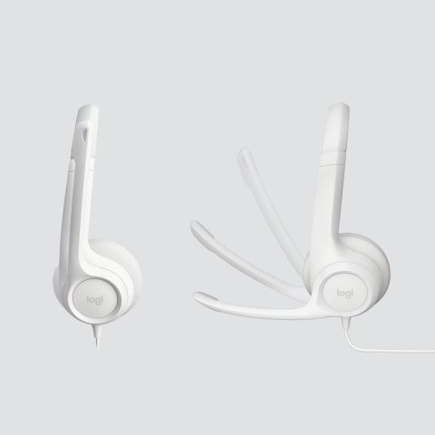 Headset Logitech H390 Microfono Con Supresion De Ruido Usb Color Blanco P n  981-001286