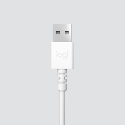Headset Logitech H390 Microfono Con Supresion De Ruido Usb Color Blanco P n  981-001286