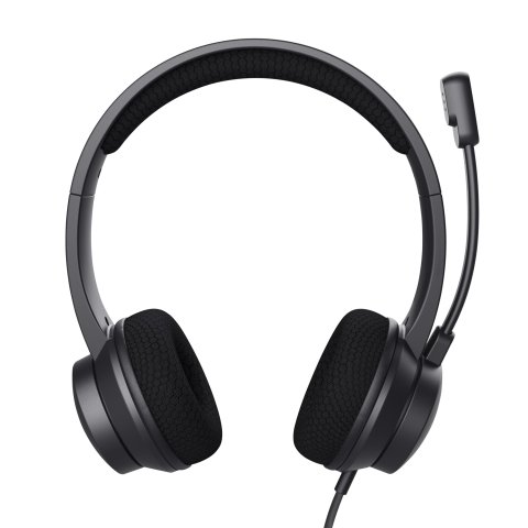 Headset Trust Ayda 25089 Usb Adaptador Usb-c Microfono Plegable Con Cancelacion De Ruido Diadema Aju