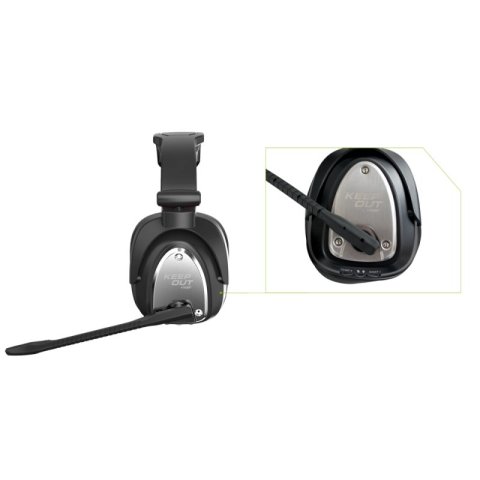 Headset Inalambrico Gaming Keepout 7.1 Hxair Wireless 2.4ghz Para Pc  Ps4   Ps3   Xbox.... Transmisor Usb Entrada Optica 10h 