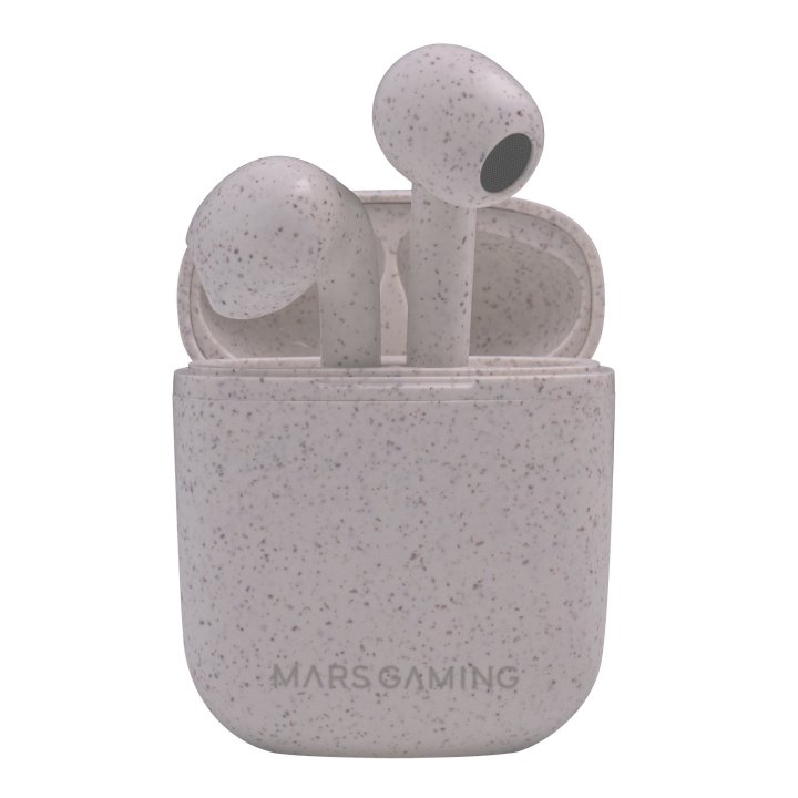 Auricular Bluetooth Mars Gaming Serie Mhi-eco White Bt 5.1 Tws Sonido Dual Driver Estuche De Carga Usb-c
