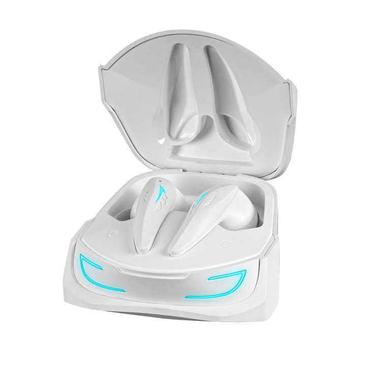 Auricular Bluetooth Mars Gaming Mhi-ultra White Bt 5.3 Tws Cancelacion De Ruido Anc+enc Pasiva Iluminacion Rgb Flow Ipx4 Caja