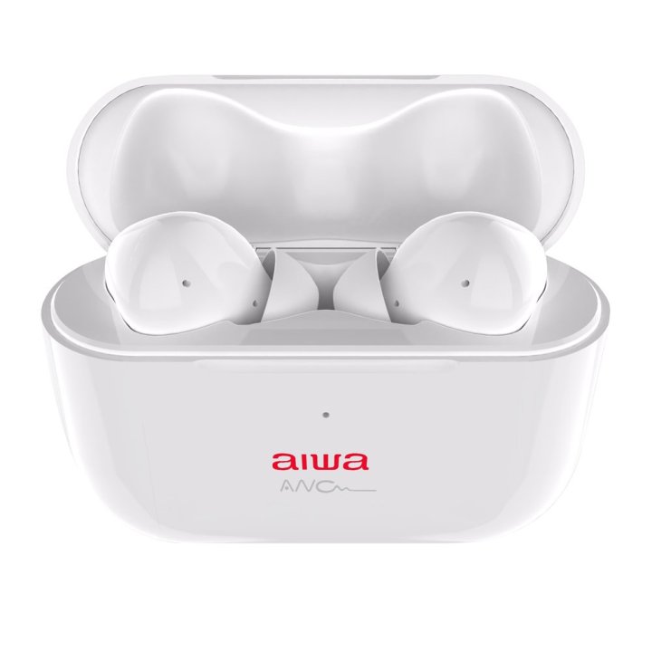 Auricular Bluetooth Intrauditivo Anc Aiwa Ebtw-888anc White Bt 5.0 Con Cancelacion De Ruido Activo Caja De Recarga