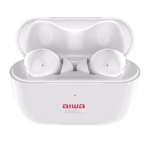 Auricular Bluetooth Intrauditivo Anc Aiwa Ebtw-888anc White Bt 5.0 Con Cancelacion De Ruido Activo Caja De Recarga