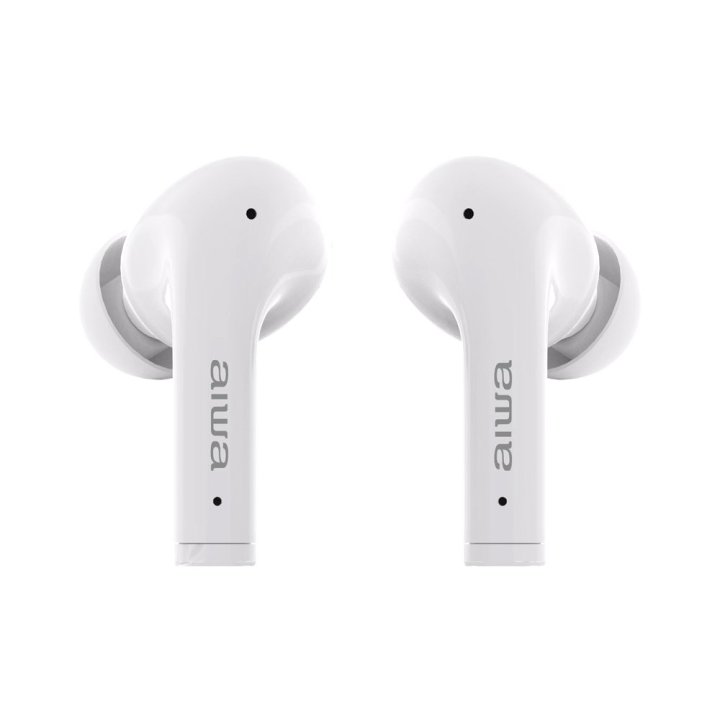 Auricular Bluetooth Intrauditivo Anc Aiwa Ebtw-888anc White Bt 5.0 Con Cancelacion De Ruido Activo Caja De Recarga