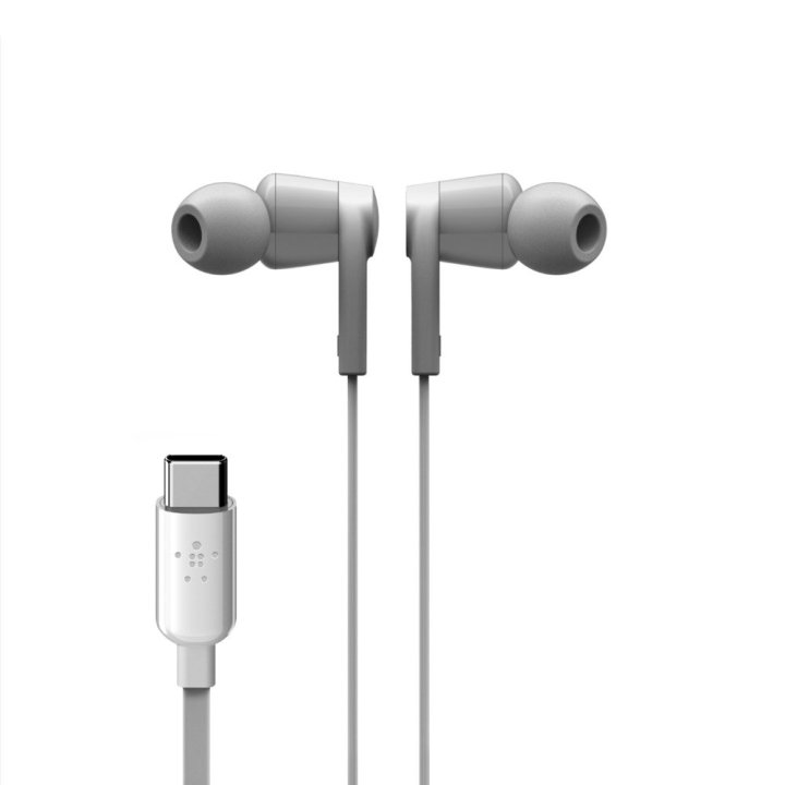 Headset Intrauditivo Usb-c Belkin G3h0002btwht Con Conector Usb-c Microfono Integrado Color Blanco