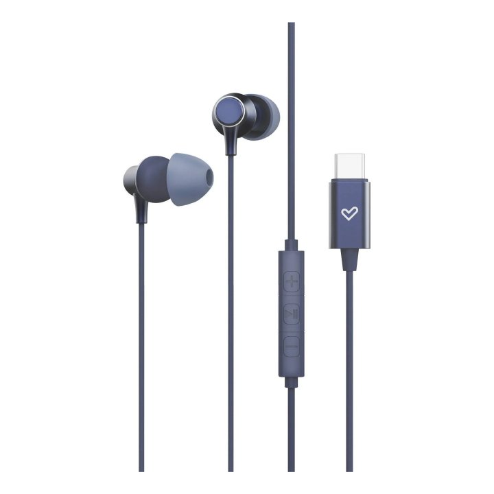 Auricular Intrauditivo Energy Sistem Metallized Usb-c Control Remoto Aluminio Azul Con Mic