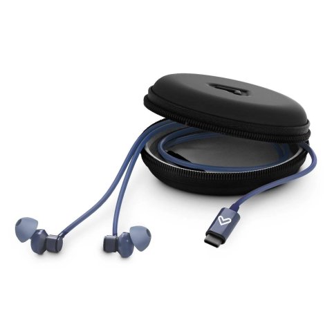 Auricular Intrauditivo Energy Sistem Metallized Usb-c Control Remoto Aluminio Azul Con Mic