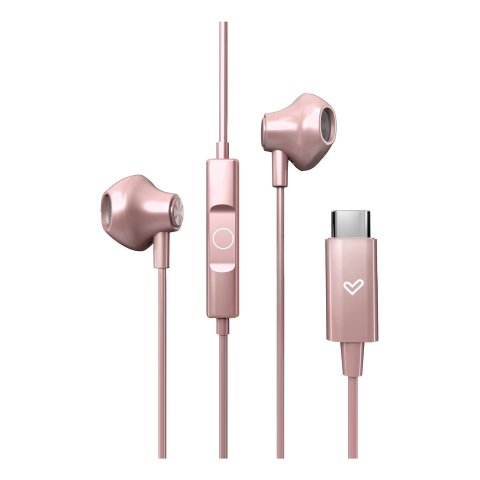 Auricular Intrauditivo Usb-c Energy Sistem Easypods Type C Control De Reproduccion Microfono Rosa