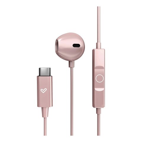 Auricular Intrauditivo Usb-c Energy Sistem Easypods Type C Control De Reproduccion Microfono Rosa