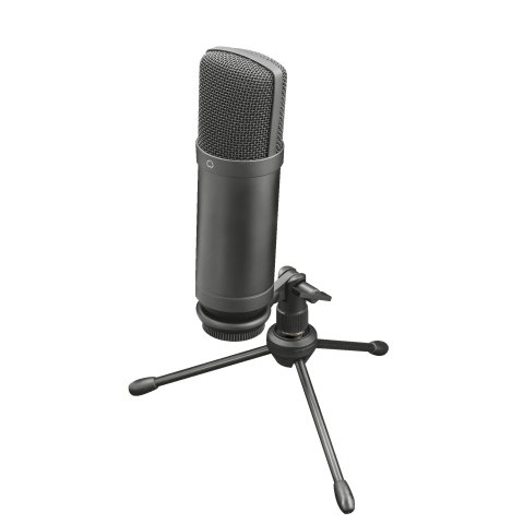 Microfono Trust Gxt 252+ Emita - Pc Patron Cardioide - Con Brazo -incluye Soporte Y Estuche - Filtro Pantalla - Cable De 1.8m