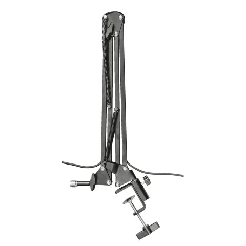 Microfono Trust Gxt 252+ Emita - Pc Patron Cardioide - Con Brazo -incluye Soporte Y Estuche - Filtro Pantalla - Cable De 1.8m