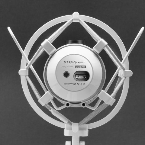 Microfono Profesional Mars Gaming Mmicx White Microfono De Estudio De Alta Definicion 96khz Adc Y Doble Capsula Conexion Usb 