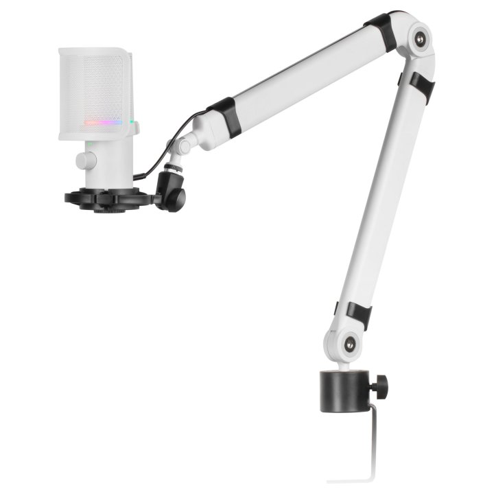 Microfono Profesional Mars Gaming Mmicxt White Microfono De Estudio De Alta Definicion Adc 192khz Dynamic Argb Ring