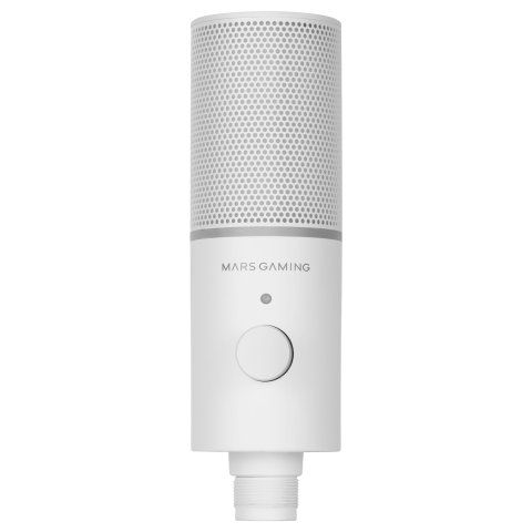 Microfono Profesional Mars Gaming Mmicxt White Microfono De Estudio De Alta Definicion Adc 192khz Dynamic Argb Ring