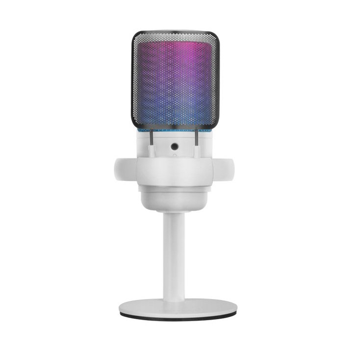 Micrófono De Estudio Profesional Mars Gaming Mmicsew Blanco Adc 196khz 24 Bits Usb-a usb-c Iluminacion Argb Control De Volume