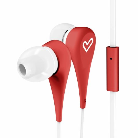  Headset Intrauditivo Energy Sistem Style 1+ Red, Micro Integrado, Control Talk Cable Plano Jack 3.5mm