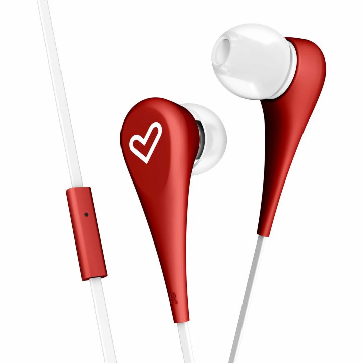  Headset Intrauditivo Energy Sistem Style 1+ Red, Micro Integrado, Control Talk Cable Plano Jack 3.5mm
